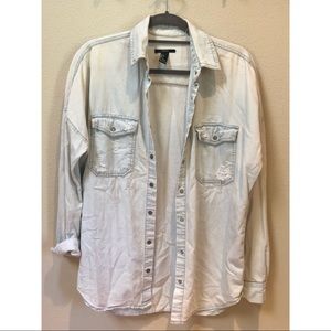 Forever 21 Denim Long Sleeve Button Down